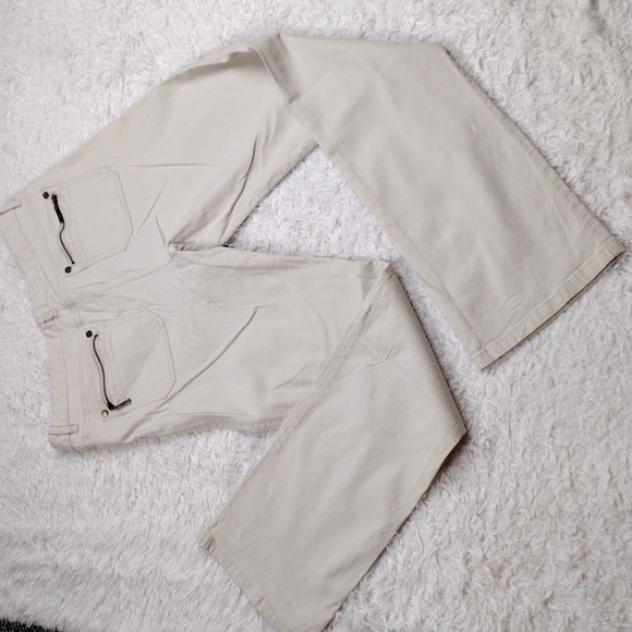 Spanner Five Pocket Mid Rise Straight Leg Beige Light Weight Pants - Picture 14 of 14